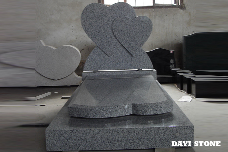 G603-10 Light Grey Headstones With Heart - Dayi Stone G603-10 Light Grey Headstones With Heart - Dayi Stone